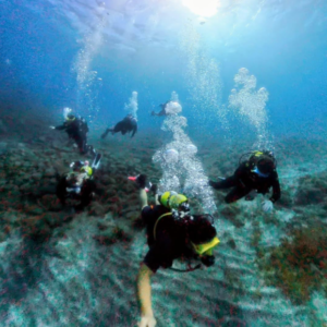 在格兰加纳利岛为持证潜水员潜水